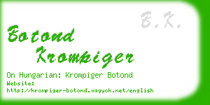 botond krompiger business card